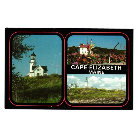 Cape Elizabeth Maine Two-Light State Park Postcard Vintage Printed In Ireland - Picture 1 of 2
